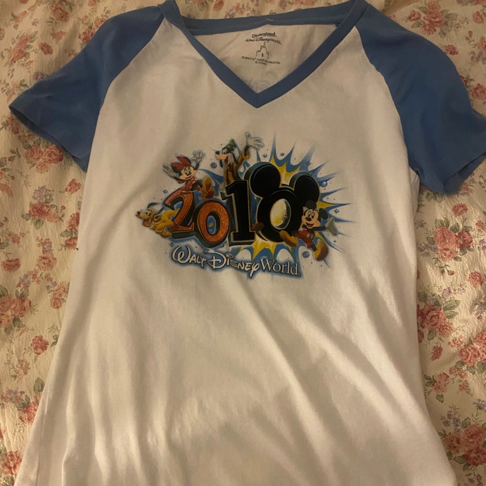 Disney Shirt - White and Blue with 2010 Design